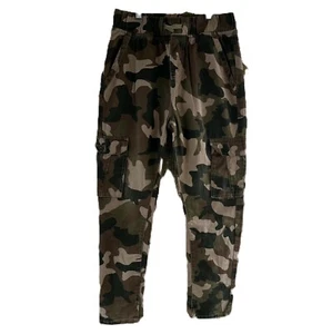Ring of Fire Boy's Size 14 Cotton Jogger Pants with Drawstring Waist in Tan Camo - Picture 1 of 7