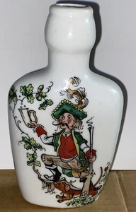 VTG Ceramic Liquor  Hip Bottle Flask Bavarian Alpine Hunter And His Dog - Picture 1 of 10