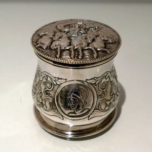 19th Century Antique Victorian Sterling Silver Inkwell London 1859 William Smily - Picture 1 of 12