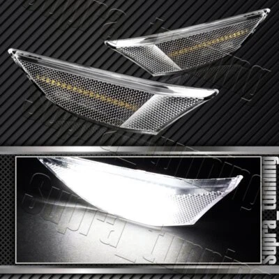 Luces de señalización laterales LED blancas lentes transparentes para Porsche 911 Carrera 2012-2016 Foto 1 de 4