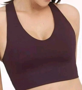 Spanx Active Longline Medium Impact Sports Bra - Jammy Plum Size XSmall - Picture 1 of 10