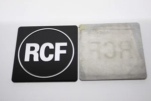 Für Ersatz RCF Logo Abzeichen 60 mm (2-3/8") quadratisch - Aluminium - Bild 1 von 2