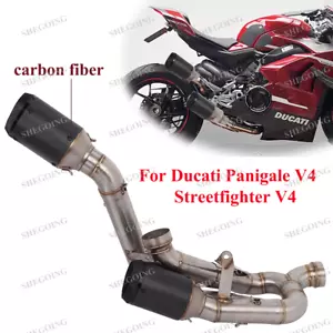 SlipOn For Ducati Panigale Streetfighter V4 V4S Motorcycle Exhaust Escape System - Foto 1 di 6