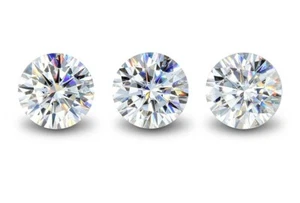 AAA Rated DEF Moissanite 2.80mm Round 1 Carat White Lab Created Loose Gemstone - Picture 1 of 24