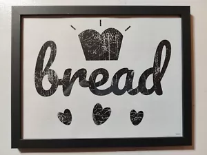 Kitchen bread wall word art foodie portrait home decor funny poster food print - Picture 1 of 2