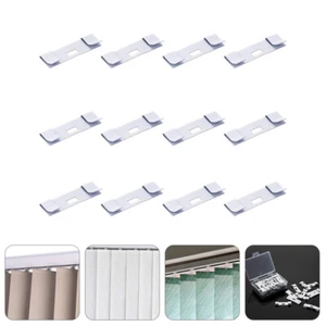 12pcs Vertical Blinds Replacement Slats Clear Blind Fixer Tabs - Picture 1 of 12