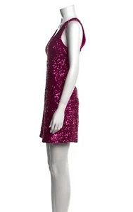 Mini Abito Alice E Olivia Rosa Magenta Paillettes Piccolo S - Foto 1 di 4