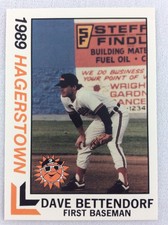 1989 Hagerstown Suns-South Atlantic League-BEST Baseball Card-Dave Bettendorf