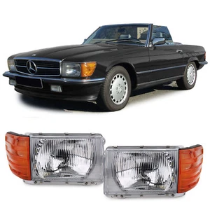 For Mercedes SL R107 SLC C107 Headlight Set Without LWR 6-Pole Right + Left - Picture 1 of 7