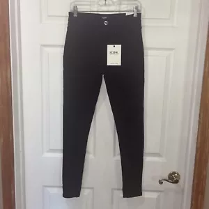Pantalones de mezclilla al tobillo Lorenzo elásticos negros para hombre 30 elásticos ajustados nuevos con etiquetas Icon Amsterdam - Imagen 1 de 8