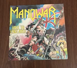 MANOWAR 'HAIL TO ENGLAND' UK Press MFN-19 VINYL LP 1984 & LYRIC INNER -VG ++ - Picture 1 of 10
