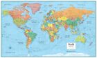 RMC World Map Poster Signature Series Large Wall Map Mural Home Decor 32