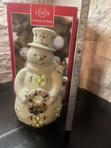 FIGURA ILUMINADA MUÑECO DE NIEVE LENOX HOLIDAY GEMS 9,5” ¡NUEVA EN CAJA!! - Imagen 1 de 12