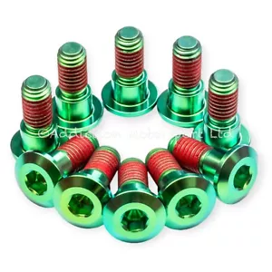 10x Green Titanium Front Disc Rotor Bolt Screws for Suzuki Boulevard M109R 06-17 - Picture 1 of 4