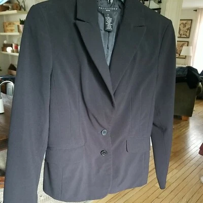 Blazer Apostrophe preto jaqueta executiva feminina pequena 8P poliéster rayon lycra - Imagem 1 de 4