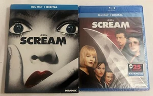 SCREAM New Sealed 2022 MOVIE 25th ANNIVERSARY EDITION BLU RAY & DVD SET - Picture 1 of 2