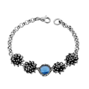 Bracciale donna Suali BM2706 argento 925 e quarzo celeste Made in Italy - Picture 1 of 3