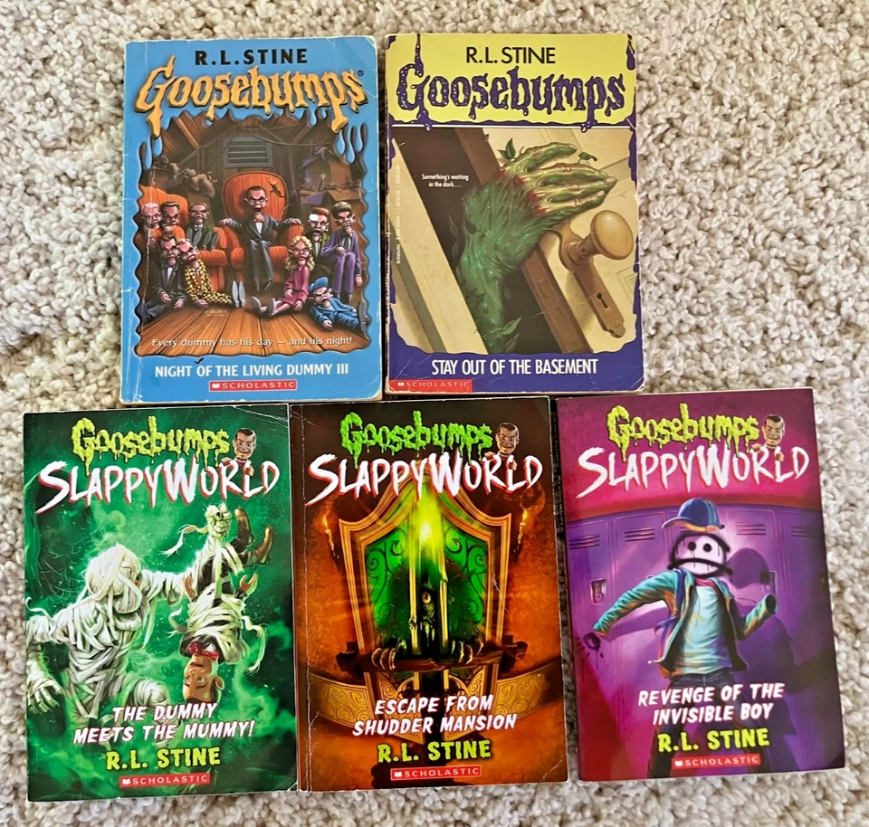 5 Books RL Stine Goosebumps Slappyworld Series Books Paperbook R L Stein Lot - Image 1 of 1