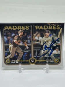 2024 Topps Update Rookie Combo #US227 McCoy Chandler Seagle (RC) FIRMADO Padres - Imagen 1 de 2