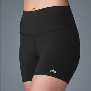 Alo Yoga 5" Airbrush High-Waist Biker Short schwarz - Bild 1 von 10
