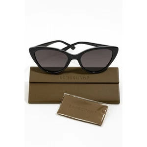 Longchamp Sunglasses LO 670 S 001 Black*Cat Eye*NEW in case with cloth - Picture 1 of 6