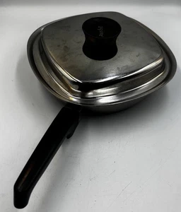 Vintage MCM 10,5" Aristo-Craft Quadratisch Edelstahl Bratpfanne Pfanne mit Deckel - Bild 1 von 10