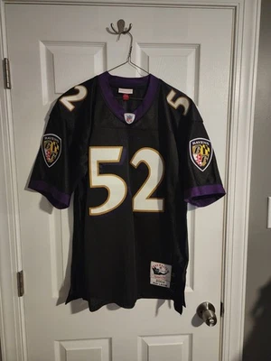 Camiseta deportiva 100 % auténtica Mitchell & Ness 2004 Baltimore Ravens Ray Lewis talla 44 L Foto 1 de 4