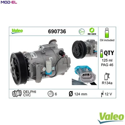 COMPRESSOR AIR CONDITIONING 690736 FORCOMPRESSOR AIR CONDITIONING 690736 FOR OPE - Image 1 of 4