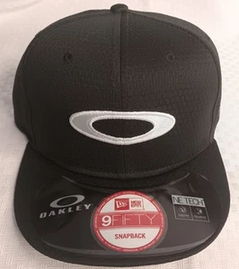 OAKLEY x NE New Era Honeycomb Black 9Fifty Snapback Golf Baseball Cap Hat NWT - Picture 1 of 4