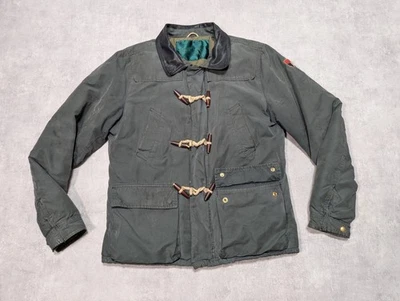 Vtg Scotch & Soda Jacket Mens L Duffle Barn Chore Military Leather Trim Coat Y2K - Image 1 of 4