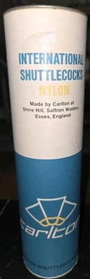 Volantes de bádminton Carlton vintage años 70 lata de fibra con 6 volantes usados Foto 1 de 4