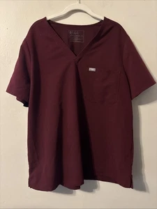 Figs Technical Collection Hemd Herren 2XL Burgund Scrub Top Medical Pocket XXL - Bild 1 von 3