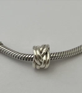 PANDORA STERLING SILVER 925 ALE FORGET ME KNOT BRAIDED BEAD CHARM #790484 - Picture 1 of 3