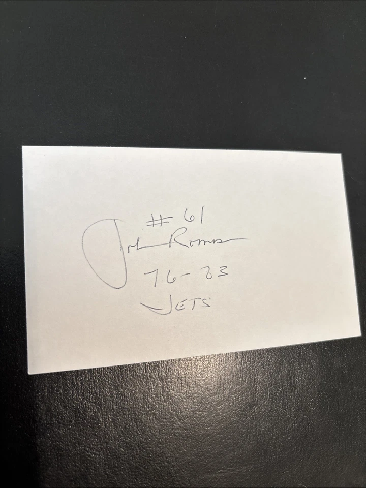 John Roman (Idaho State HOF OL) ‘76-82 New York Jets, signed in 2004 - Image 1 of 1