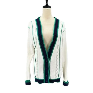 Vintage Heirlooms Dependables Unisex weiß Zopfmuster maritim Strickjacke Pullover - Bild 1 von 9