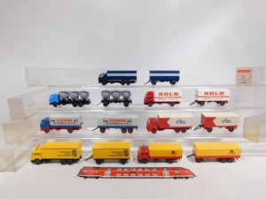 7x Wiking H0 1:87 Trailer Truck MB 455 456 457 575 Etc Mint + 1x Box #DN300-1 - Picture 1 of 5