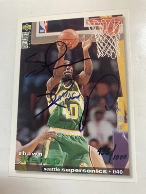1994 Uda Upper deck Collectors Choice, Shawn Kemp autograph 435/100 Certified 40 - Image 1 of 2