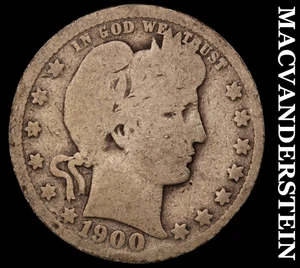 1900-O Barber Quarter - Scarce  Better Date  No Reserve  #F9454 - Picture 1 of 2