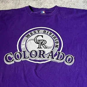 Colorado Rockies West Division MLB Baseball Lila T-Shirt Herren XXL - Bild 1 von 6