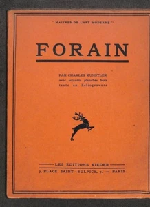 CHARLES KUNSTLER " FORAIN " MAITRES DE L' ART MODERNE 1931 - Picture 1 of 6