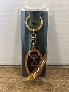 Jerusalén Llavero Madera de Olivo Hecho en Tierra Santa Regalo Bendita Jerusalén - Imagen 1 de 6