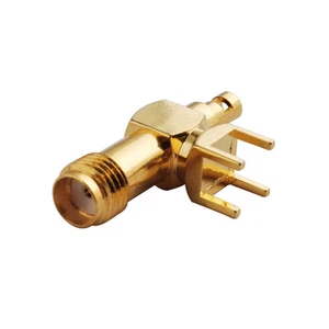 5xSMA Connector thru hole female RA PCB Mount & ST for Cable 1.13mm 1.37mm RG178 - Picture 1 of 2