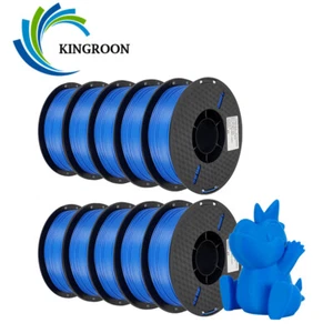 Filament d'imprimante 3D Kingroon 10 kg PLA 1,75 mm FDM faisceau bobines rouleau 1 kg bleu lot - Photo 1/9