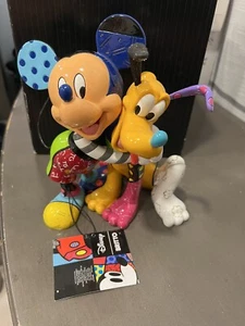 Romero Britto Disney Mickey Mouse and Pluto Figurine 6007094 Leg Damage Pictures - Picture 1 of 9