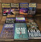 Lot de 10 Stuart Woods Book-Detective Stone série Barrington HCDJ MIX