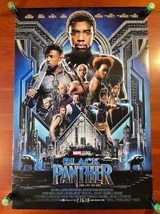 Póster original de cine Marvel's Black Panther, 2018, doble cara, 27 x 40 - Imagen 1 de 8