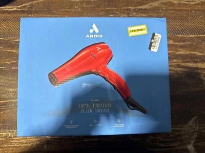 Secador de pelo seco Andis 1875w PRO con 2 accesorios, turmalina iónica, rojo.   292 Foto 1 de 3