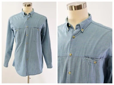 Camisa De Colección Años 90 Para Hombre L Calce Relajado Rayas Botón Frontal Revisión Verde y Púrpura Foto 1 de 4