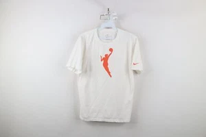 Nike Girls XL WNBA Basketball Swoosh Logo Short Sleeve T-Shirt White Cotton - Picture 1 of 11