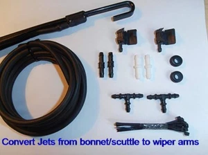 Kit de conversión de chorros de lavadora de parabrisas DAEWOO (capó/brazos de lanzadera a limpiaparabrisas) - Imagen 1 de 4